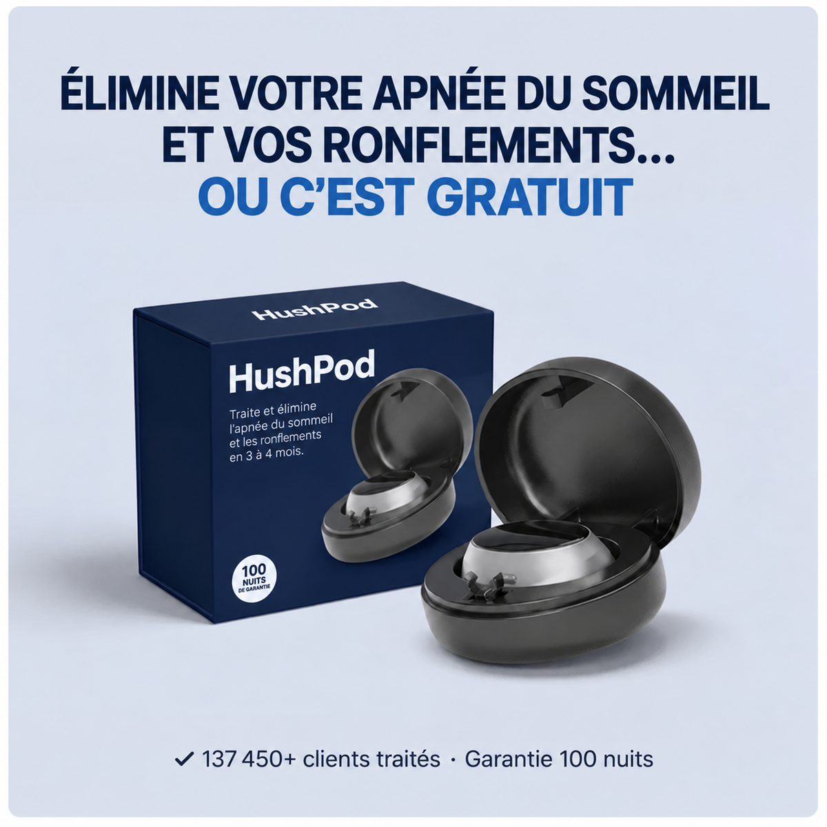 HushPod — Patch Anti-Ronflement à Impulsions.